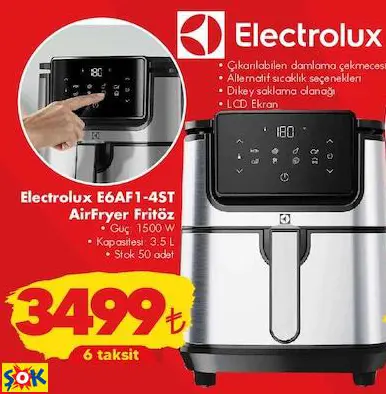 ELECTROLUX E6AF1-4ST AİRFRYER FRİTÖZ